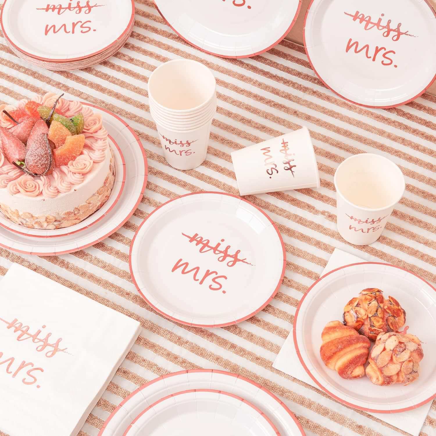 Pink party table setting